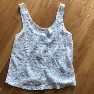 Lace top with back zipper